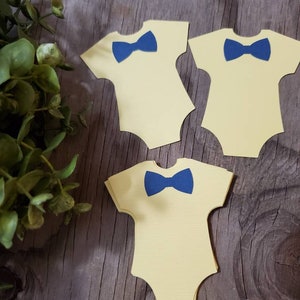 Bowtie Onesie Favor Tag-Baby Shower Favor Tag-Onesie Favor Tag-Little Man Favor Tag- Boy Baby shower favor tags-Onesie Diecuts-Set of 12