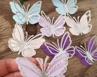 Gorgeous Glitter Paper Butterfly Decorations - FeltMagnet