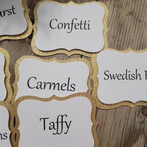 Candy Sweet Table Tags-dessert Table Cards-dessert Table Tags-candy ...