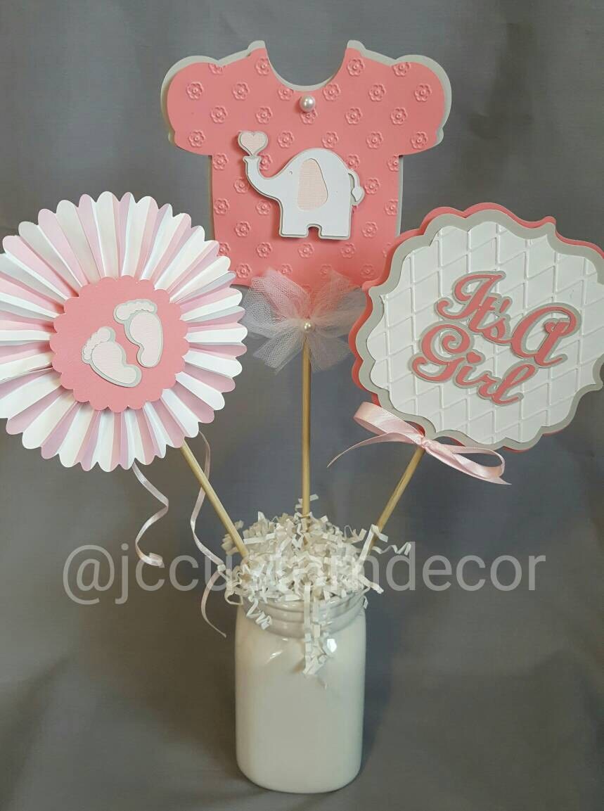 Baby Shower Girl Centerpiece Its A Girl Centerpiece Baby Etsy Baby Shower Girl Centerpiece Its A Girl Centerpiece Baby Etsy