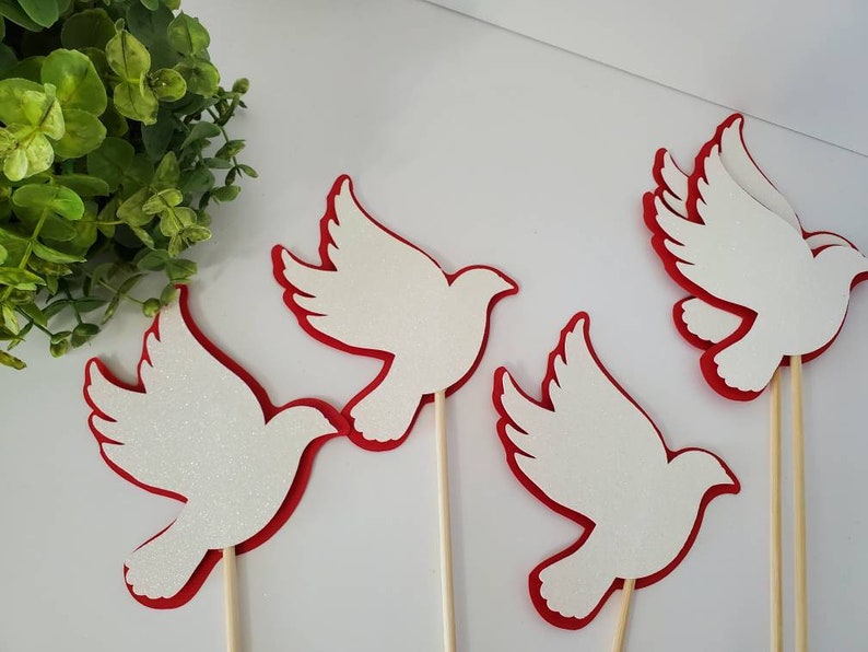 White Dove Centerpiece-dove Centerpiece-baptism Dove - Etsy
