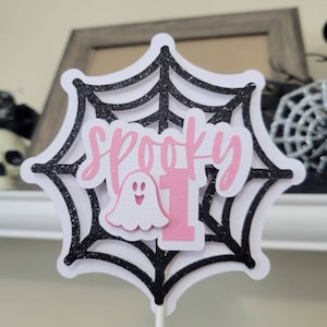 Spooky one halloween cake topper-Spooky one cake topper-Spooky birthday boy girl cake topper-Boy girl halloween spooky cake topper-Spider