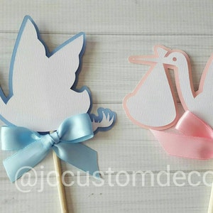 Its A Boy Girl Centerpiece-Baby Boy Girl Baby Shower Stork Centerpiece-Stork Baby Shower Centerpiece-Stork Centerpiece Sets of 2, 3 and 4