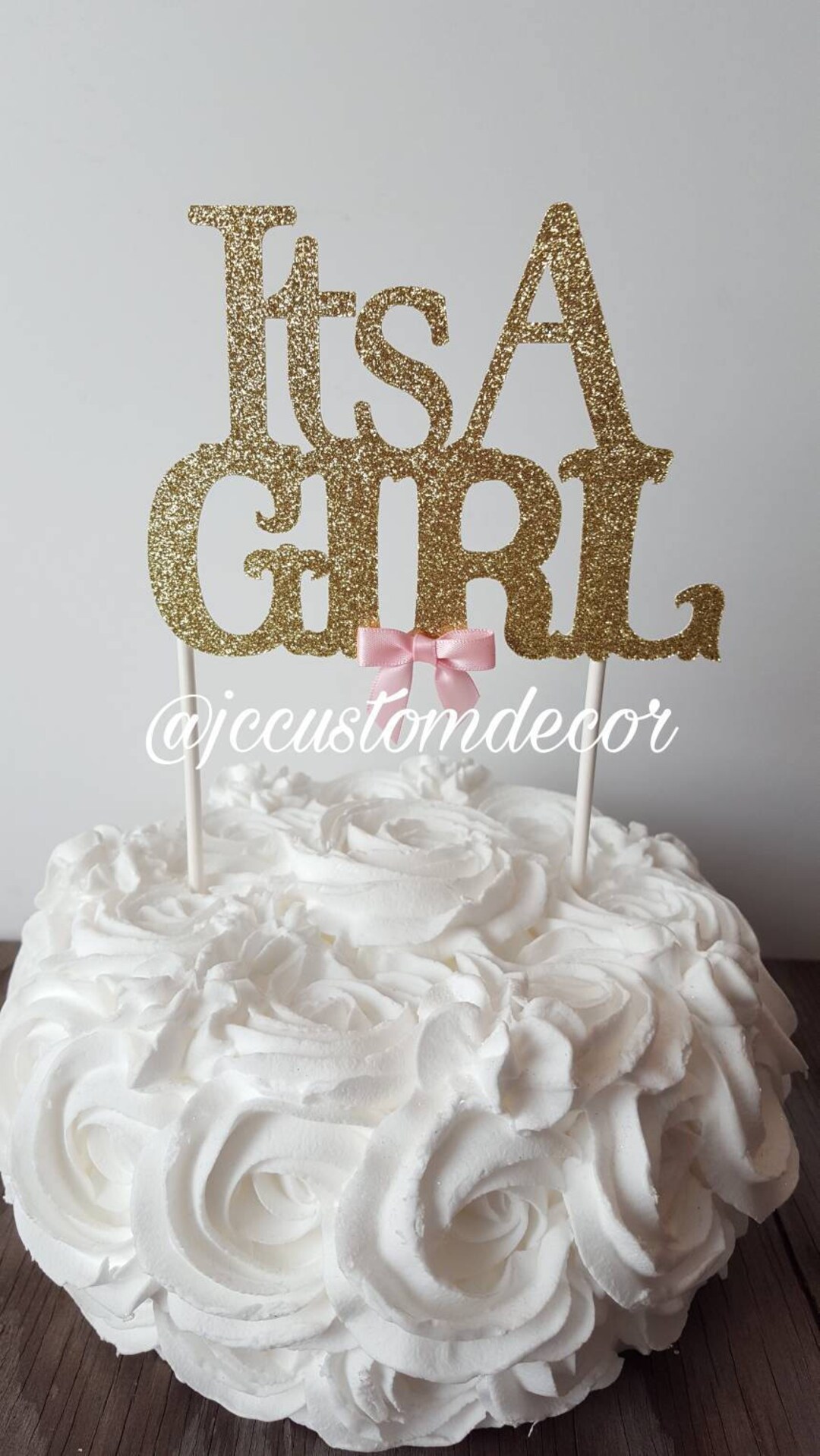 Its A Girl Cake Topper-its a Girl Topper-its a Girl Glitter Cake Topper ...