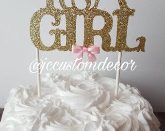 Its A Girl Cake Topper-Its a girl topper-Its a girl glitter cake topper-girl baby shower cake topper-baby girl cake topper-Its a girl-Topper