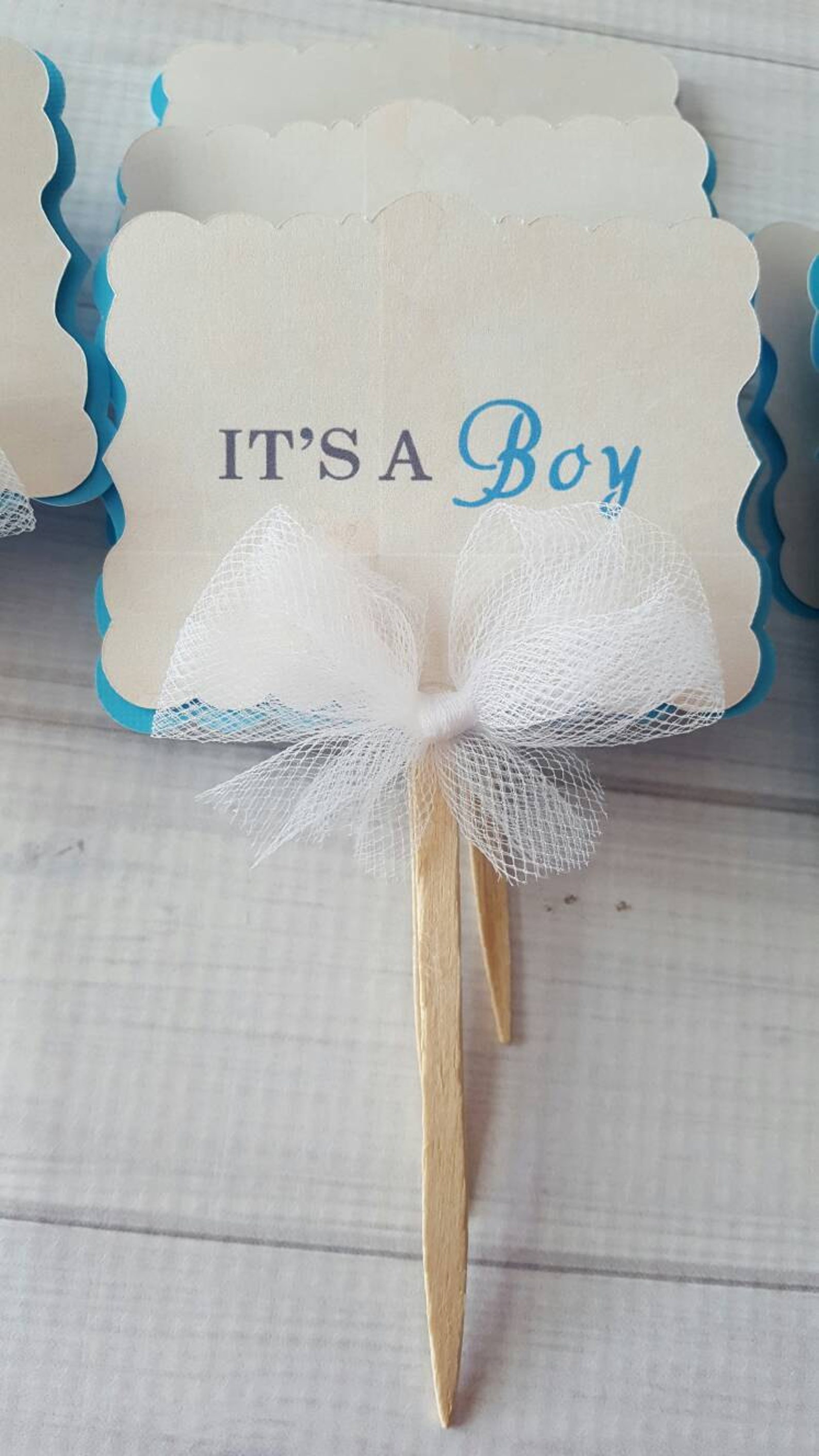Its A Boy Cupcake Toppers Baby Boy Cupcake Toppersbaby Etsy