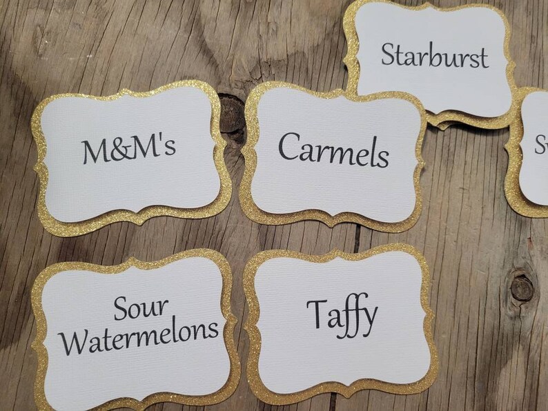 Candy Sweet Table Tags-dessert Table Cards-dessert Table - Etsy