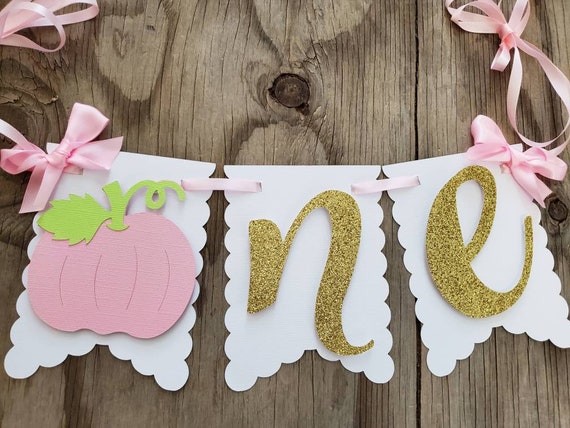 One Pumpkin Banner-little Pumpkin Banner-one Pumpkin Girl | Etsy