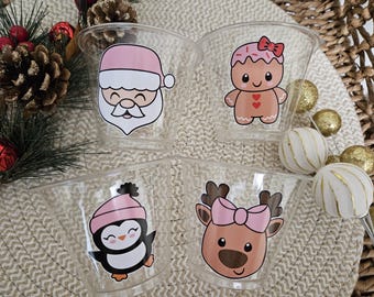 Christmas birthday treat favor cup-Christmas cups-Kids Christmas party cups-Christmas theme party candy cup-Christmas snack cup-Christmas