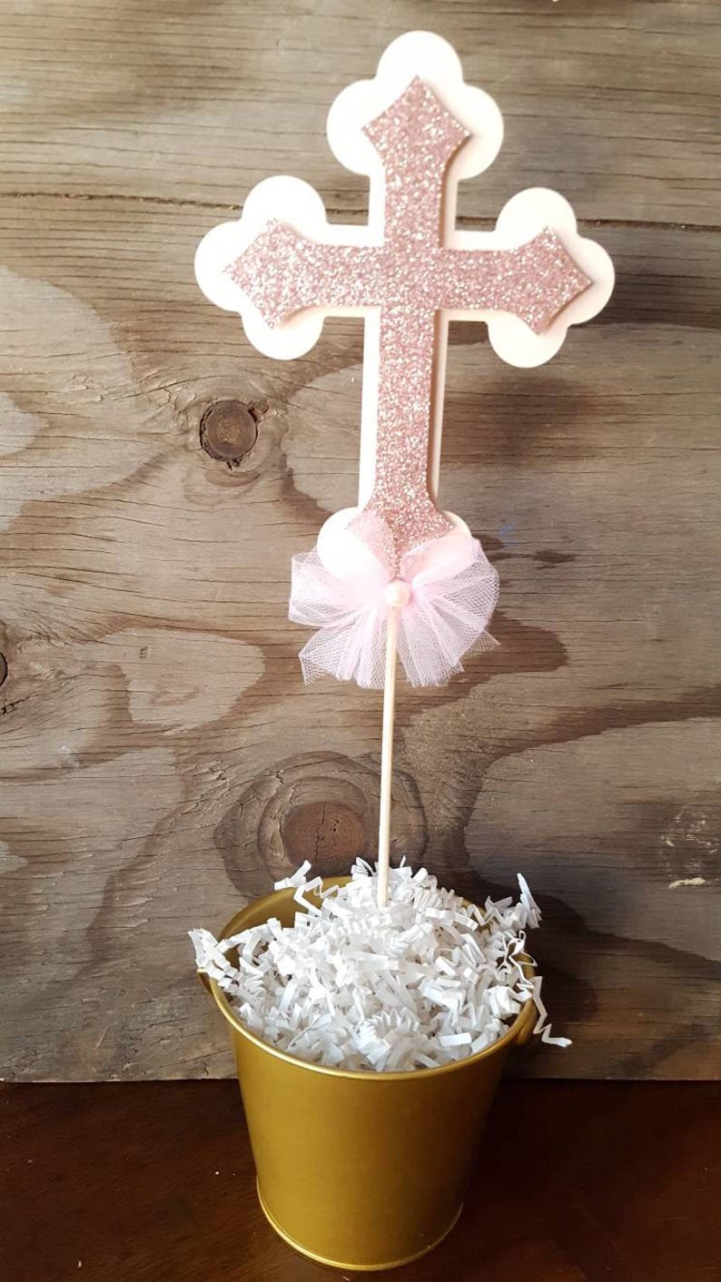 Baptism Boy Girl Cross Centerpiece-Baptism Cross | Etsy