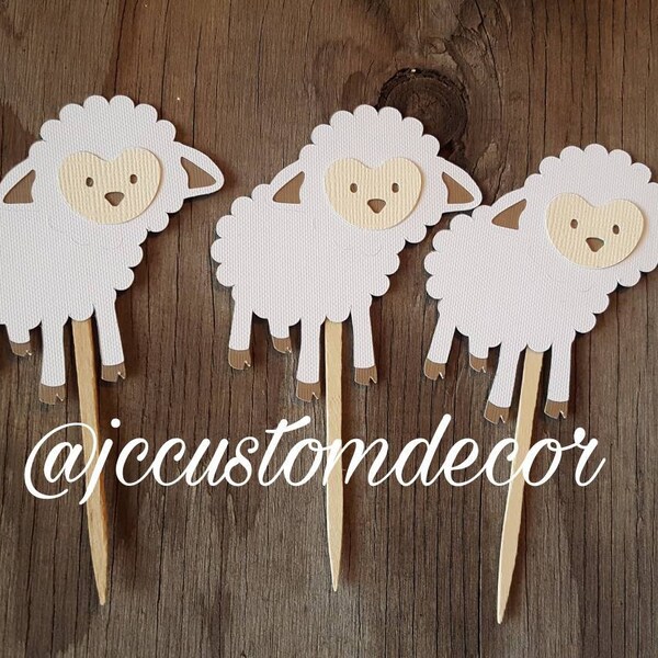 Sheep Cupcake Topper Etsy