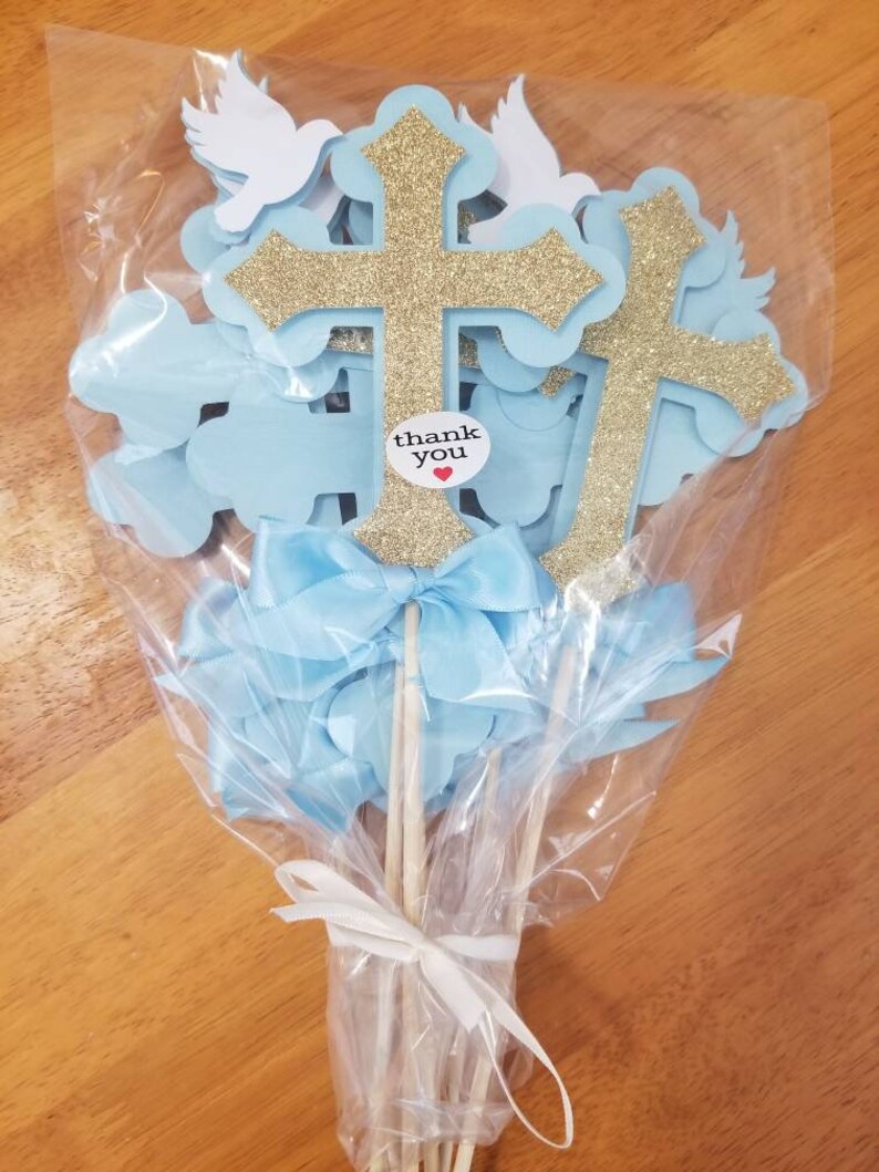 Baptism Boy Cross Dove Centerpiece-boy Communion - Etsy