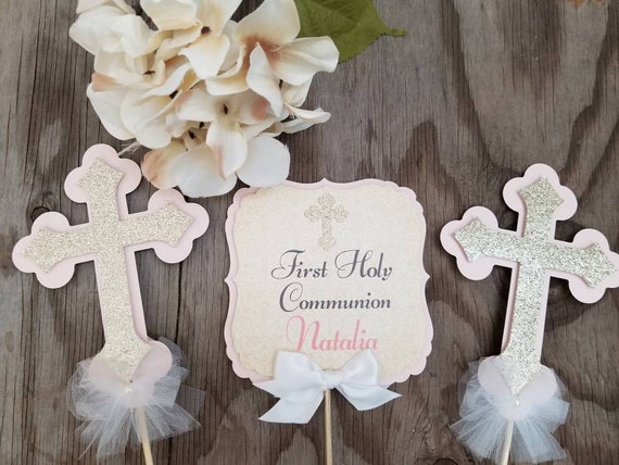 First Communion Girl Centerpiece First Communion Centerpiece First Communion Decoration First Communion Girl Baptism Centerpiece Communion