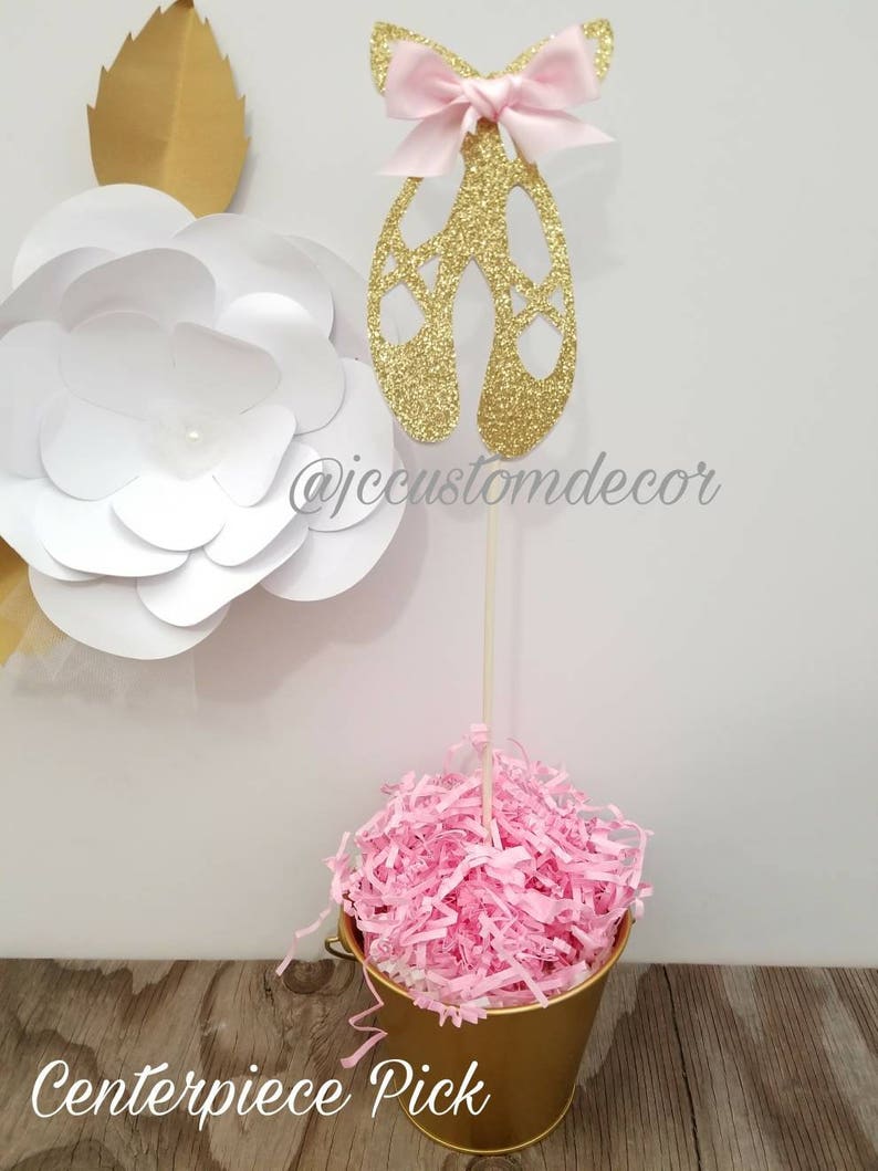 Ballerina Cake topper-Ballerina slippers cake topper-Ballerina theme cake topper-Ballerina Birthday cake topper-Glitter ballerina topper