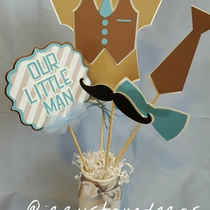 Little Man Centerpiece-Little Man Baby Shower Centerpiece-Little Man Centerpiece-Little Man-Boy Baby Shower-Baby Boy-Onesie Centerpiece