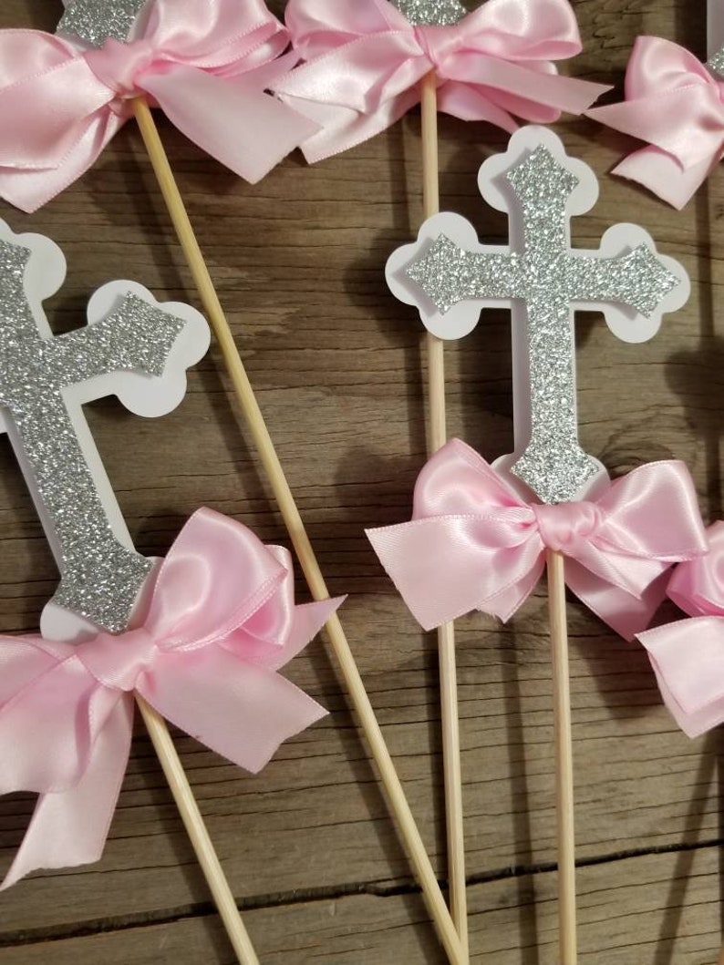 Boy Girl Cross Centerpiececross Centerpiecebaptism Cross Etsy