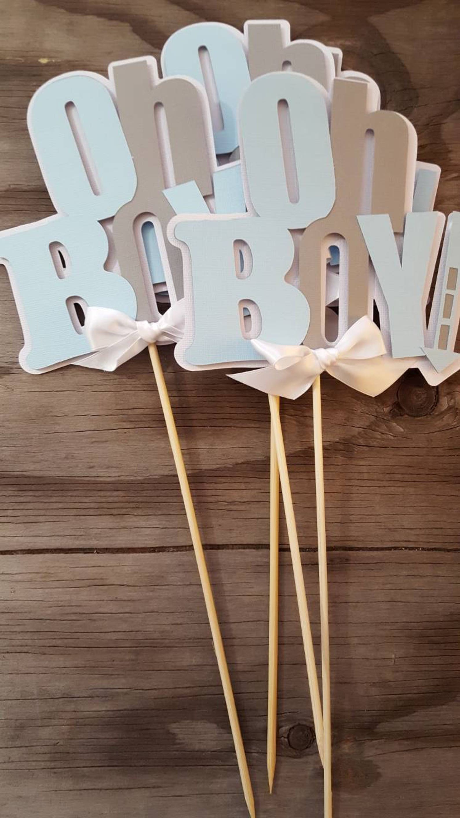 Baby Shower Centerpiece Boy Centerpieceoh Boyits A Boy Etsy