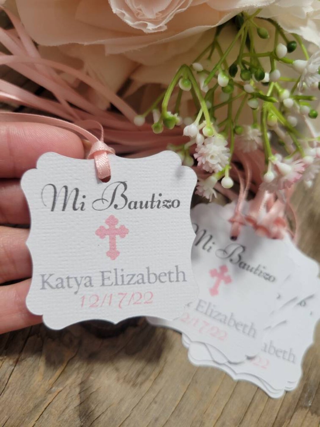 Mi Bautizo Personalized Tags-mi Bautizo Tags-mi Bautizo-mi Bautizo ...