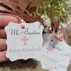 Mi Bautizo Personalized Tags-Mi Bautizo Tags-Mi Bautizo-Mi Bautizo favor tags-Spanish baptism favor tags-Spanish favor tags-Mi Bautizo Decor