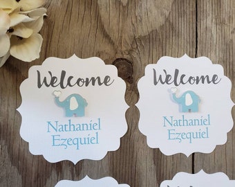 Baby Elephant Centerpiece-Elephant Baby Shower Centerpiece-Boy Girl Elephant Centerpieces-Elephant Theme Shower Centerpiece-Baby Elephant