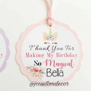 Unicorn Favor Tags-unicorn birthday favor tags-Unicorn Birthday Personalized Tags-One unicorn birthday tags-Unicorn Theme Tags-Unicorn Theme