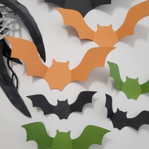 Cute Halloween bats wall decor-3D Paper wall bats-Pink black Paper bats-Bat decor-Bat desk wall decor-Bat cuts-Cute flying bats wall decor