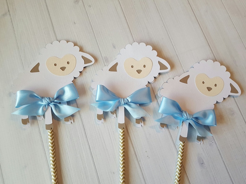 Boy Girl Lamb Sheep Baby Shower Centerpiece Lamp