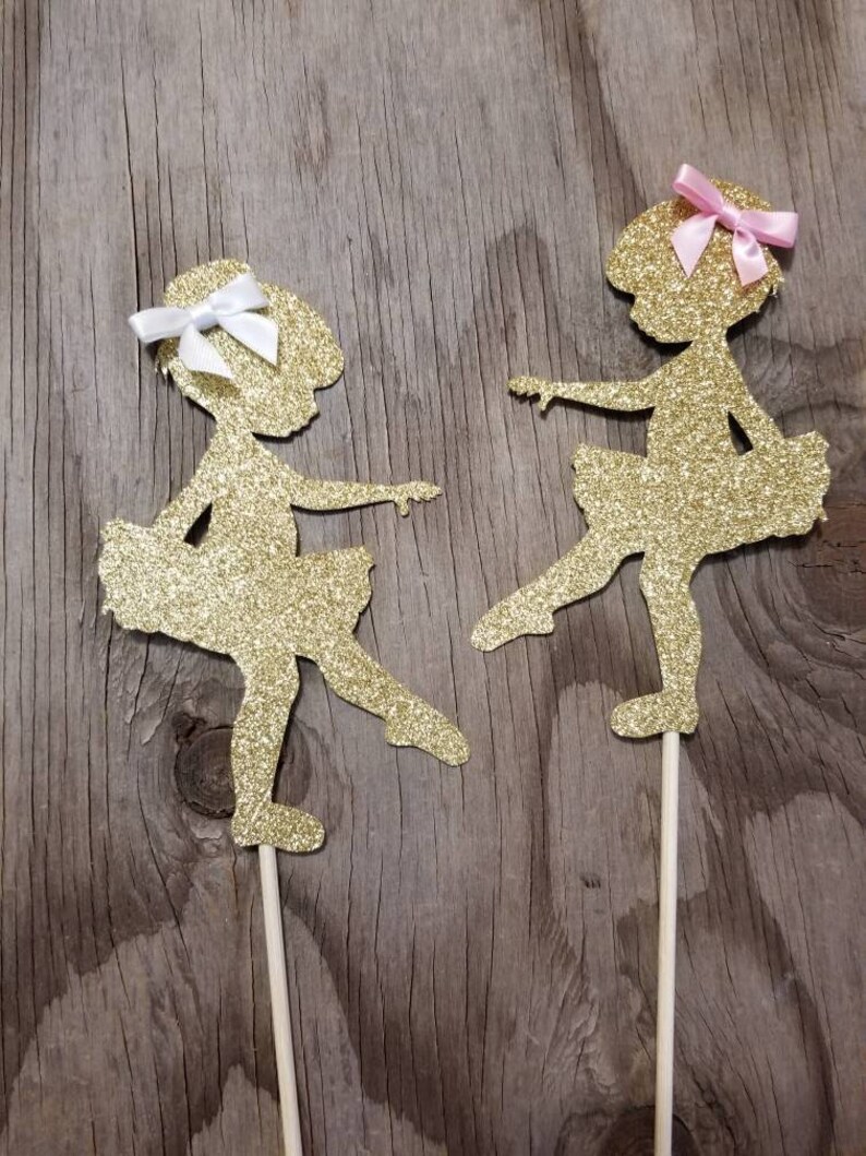 Ballerina Tutu Centerpiece-Glitter ballerina picks-ballerina picks-Tutu centerpiece-Ballerina birthday theme-Ballerina theme-tutu theme-tutu