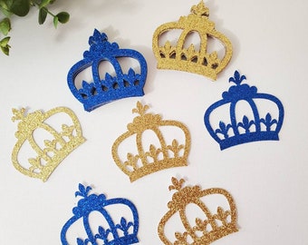 Royal Prince Glitter Crown Diecuts-Prince Crown DIY diecuts-Dyi crown diecuts-Boy glitter crown glitter diecut-crown diecuts-Prince Crowns