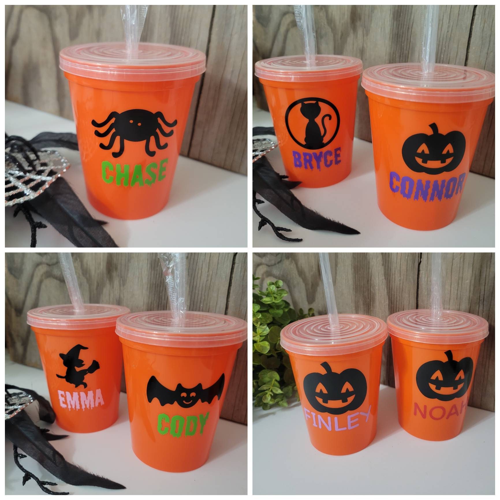 Kids Halloween Cups, Party Favors For Kids, Personalized Cups With