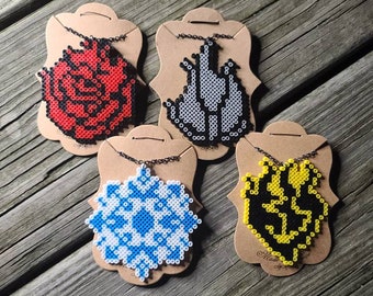 RWBY Themed Pixel Necklaces Etsy Canada