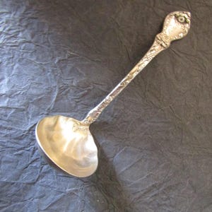 Les Cinque Fleurs Ladle from Reed & Barton - 1900, Victorian Silverware, Reed and Barton Ladle