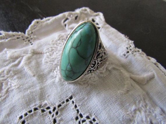 Faux on sale turquoise ring