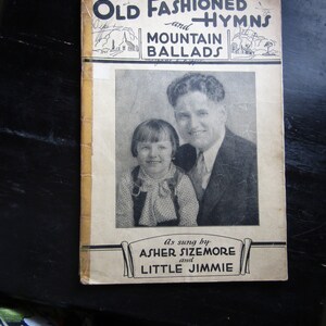 Old Country Music Song Book, Asher Sizemore Music Book, Little Jimmie Sizemore