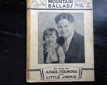 Old Country Music Song Book, Asher Sizemore Music Book, Little Jimmie Sizemore