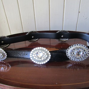 Snake Skin Bling Belt,  Ladies Western Belt, Rhinestone Belt 37-41&quot;, Large Black Rhinestone Belt,