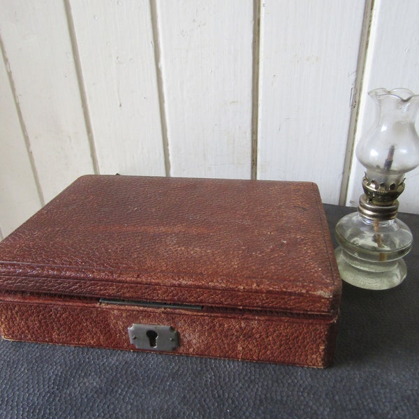 Antique Jewelry Box, Leather Jewelry Box, Men's Cufflink Box
