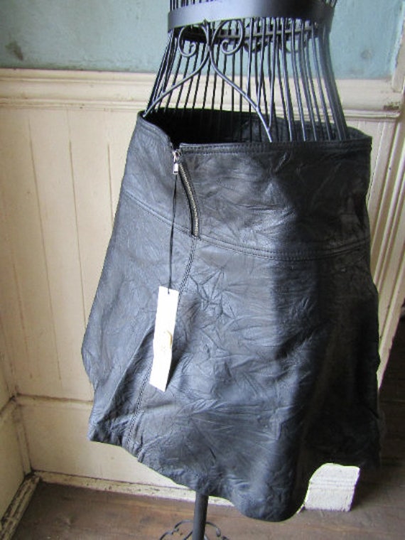 25% OFF - Leather Skirt M, Sheepskin Leather Skir… - image 3