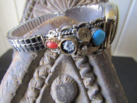 Silver turquoise hotsell watch band