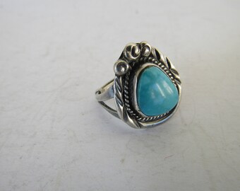 Sterling Turquoise Ring Sz.5 1/2