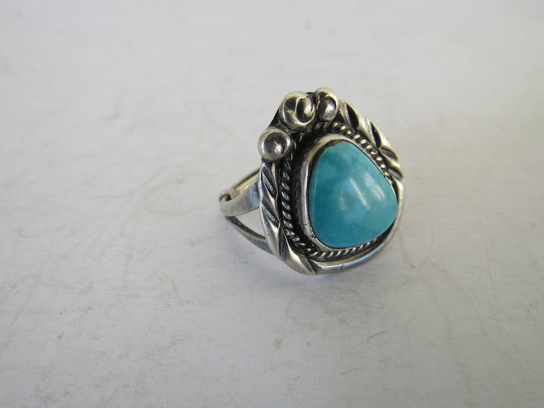 Sterling Turquoise Ring Sz.5 12
