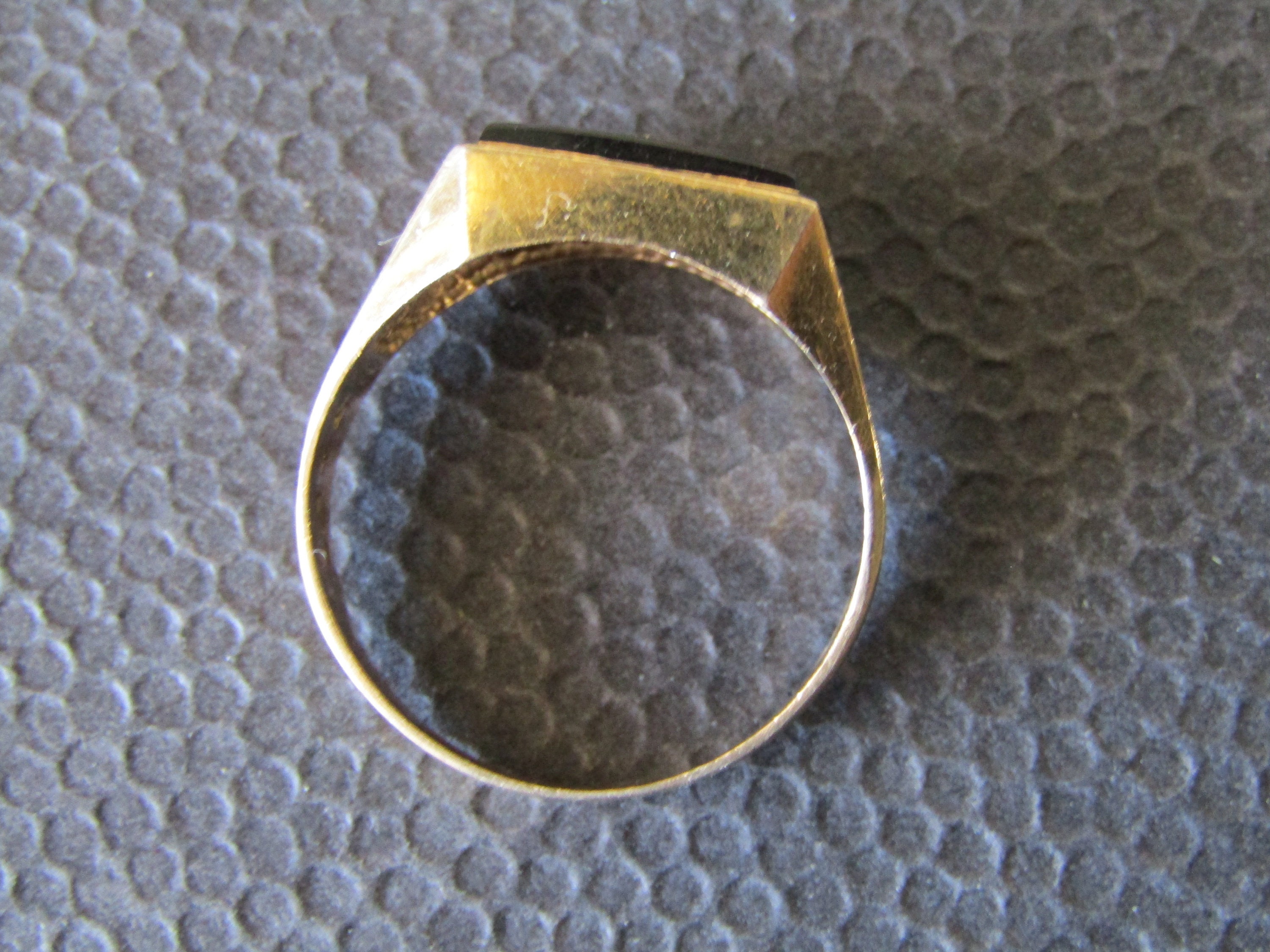 Gold Onyx Signet Ring Sz 10 1/4 Onyx Diamond Gold Ring - Etsy