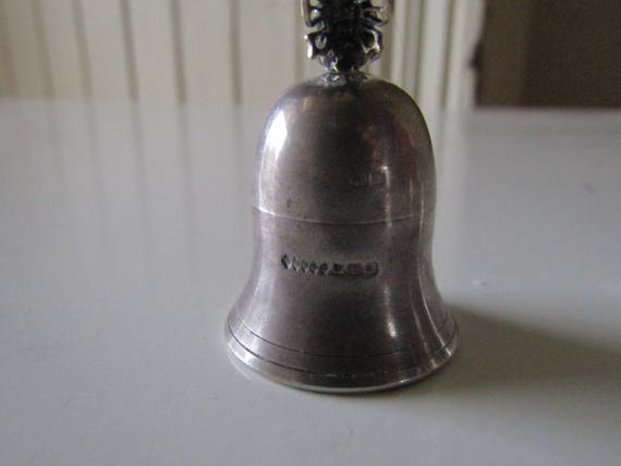 Sterling Elf Bell Pill Box - image 7