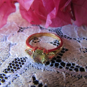 9k Gold Ring Sz 5 Quartz Multi-Stone, Vintage Jewelry, Estate Jewelry, Cocktail Ring, Dress Ring Size 5, Solid Gold Ring, Dress Gold Ring