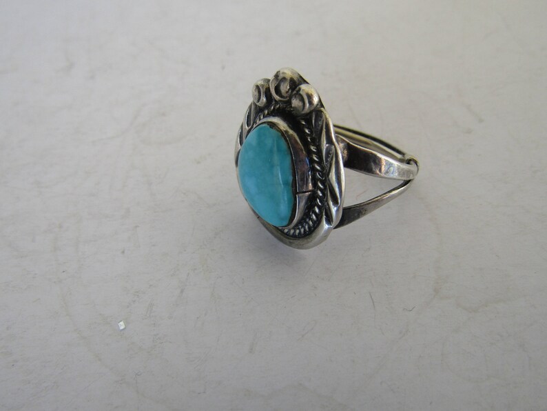 Sterling Turquoise Ring Sz.5 12