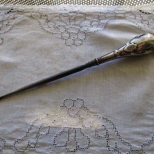 Antique Sterling Shoe Hook, Sterling Silver Shoe Button Hook, Vintage Accessories