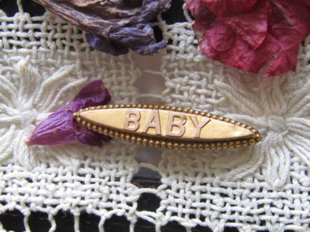 9 Kt. Gold Baby Brooch Baby Shower Brooch Art Nouveau Gold Etsy