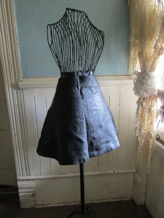 25% OFF - Leather Skirt M, Sheepskin Leather Skir… - image 1