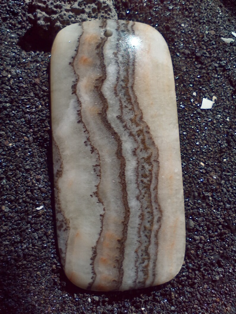 HUGE QUARTS CRYSTAL Slab Bead Outdoors-Man etc.. Pendant Surfer Style