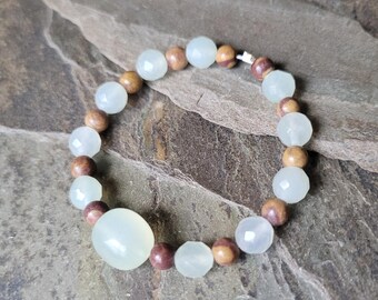 DIY Beads, Smooth Large Jade Focal, Accented with Smaller Jade Rounds, and Jasper Rounds!